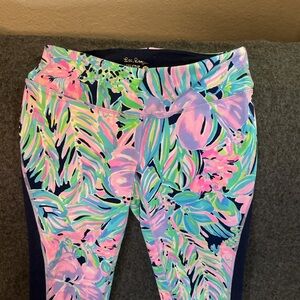 Lilly Pulitzer Pink and Blue Kids Leggings